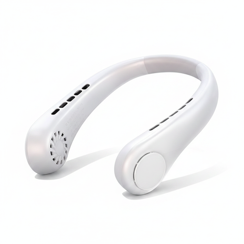 Neck fan bianco sfondo bianco